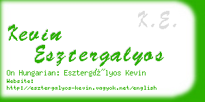 kevin esztergalyos business card